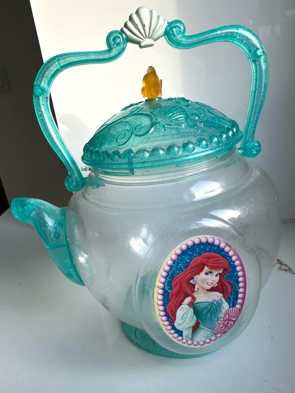 Disney vintage Princess Ariel Teapot Toy Container Little Mermaid